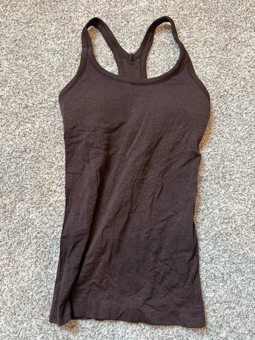 lululemon athletica Ribbed Racerback Tank Top - Dark Brown